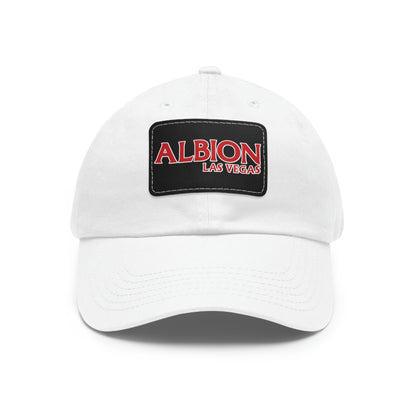 Albion LV Logo- Dad Hat with Leather Patch (ALB-LV-11-023U)