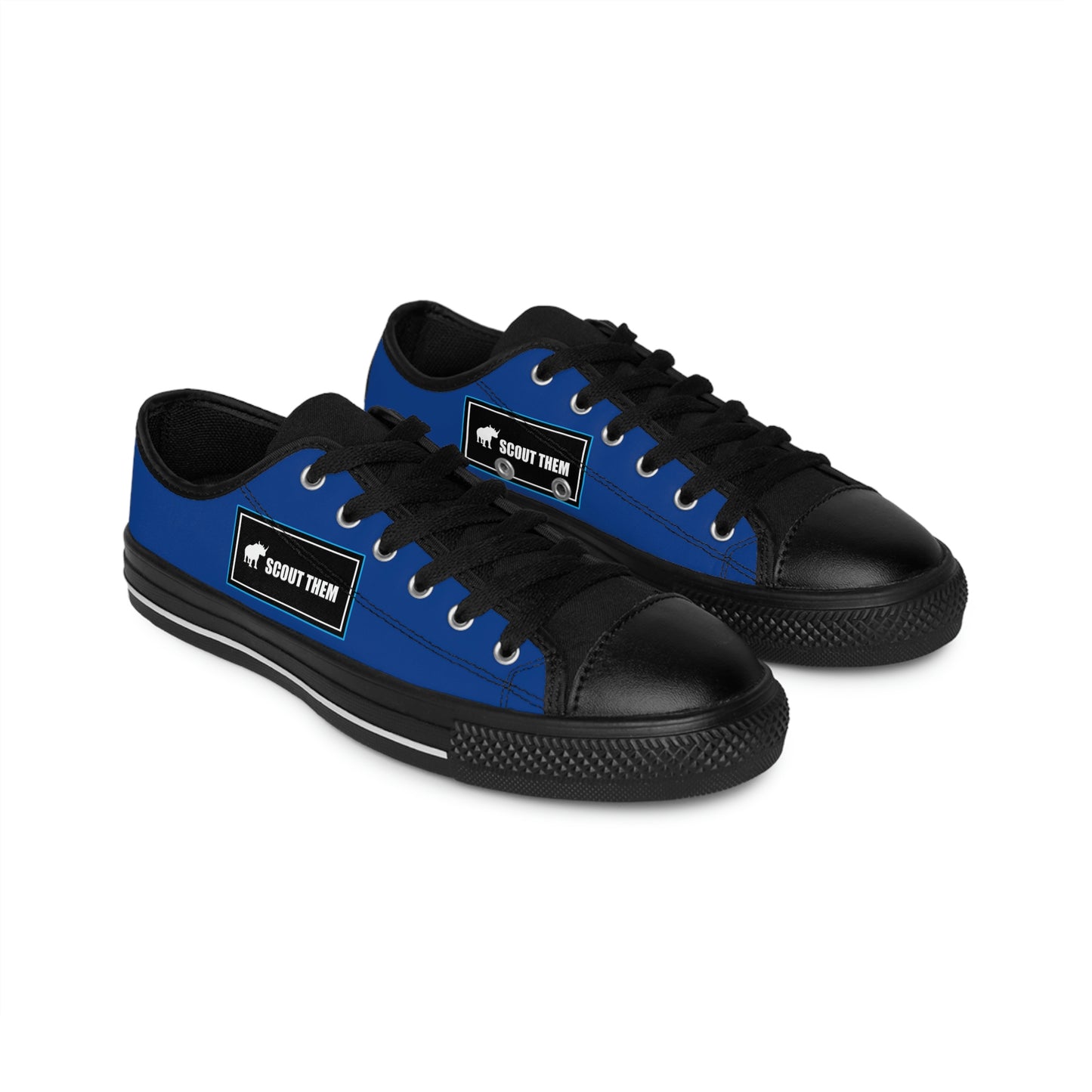 ScoutThem Shield blue border- Women's Sneakers- Dark Blue and Black (ST-FGS-42-205W)