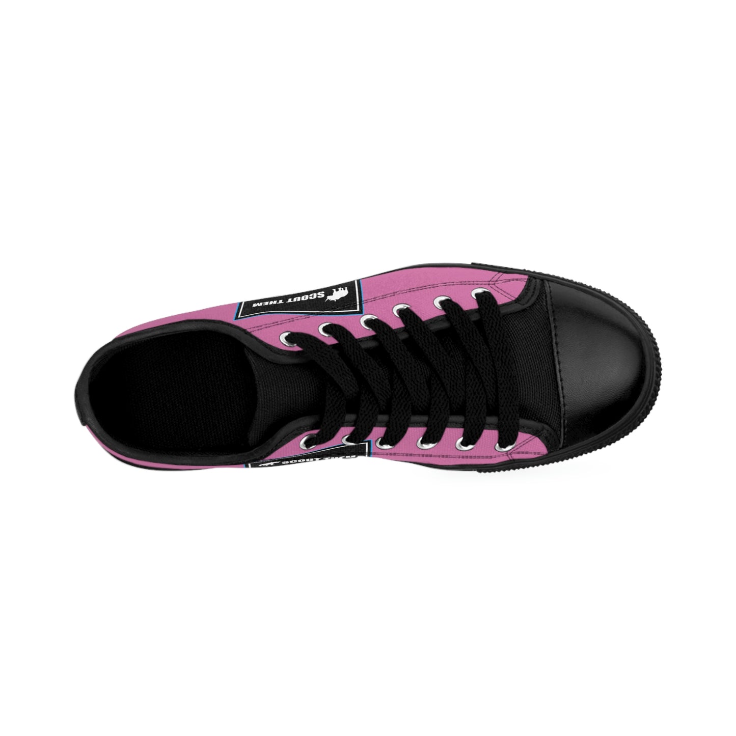 ScoutThem Shield blue border- Women's Sneakers- Light Pink and Black (ST-FGS-42-207W)