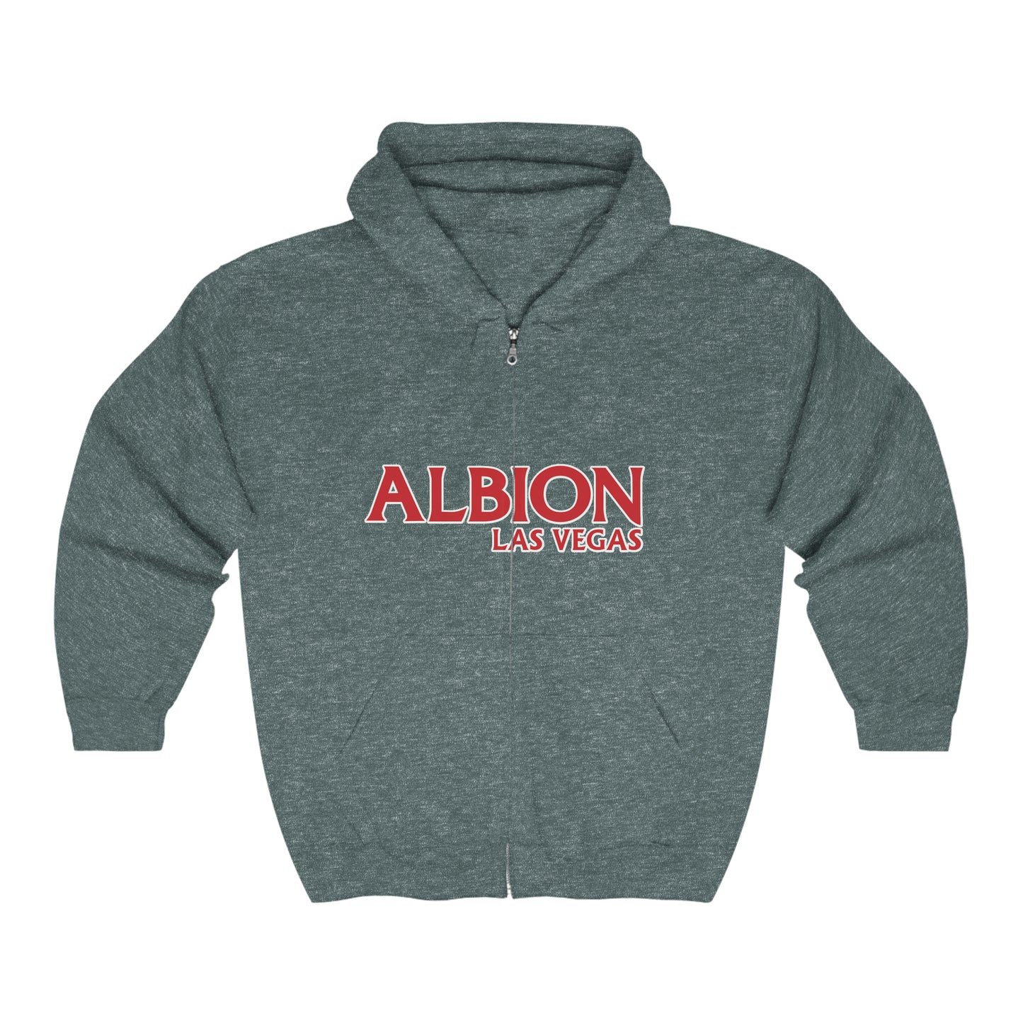 Albion LV Logo Lg Front- Unisex Heavy Blend™ Full Zip Hooded Sweatshirt (ALB-LV-22-523U)