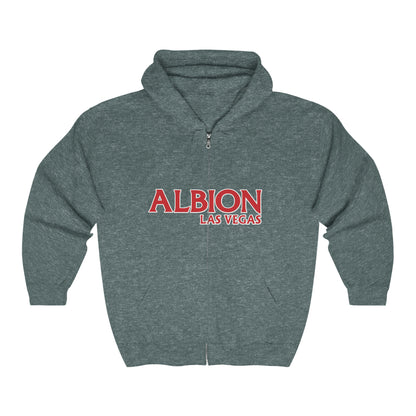 Albion LV Logo Lg Front- Unisex Heavy Blend™ Full Zip Hooded Sweatshirt (ALB-LV-22-523U)