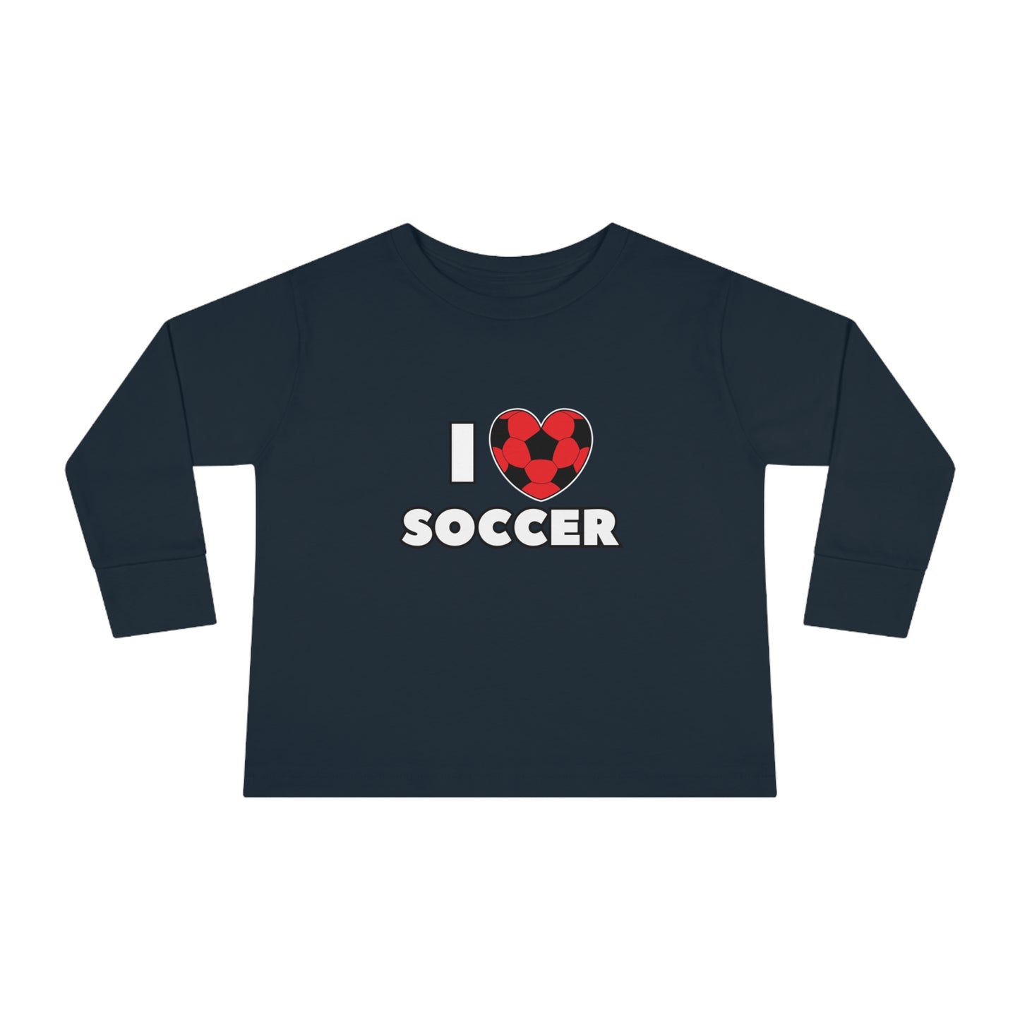 I Heart Soccer red Lg- Toddler Long Sleeve Tee (ST-NCP-24-850K)