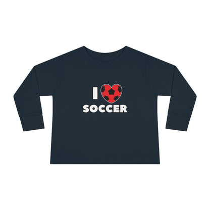 I Heart Soccer red Lg- Toddler Long Sleeve Tee (ST-NCP-24-850K)