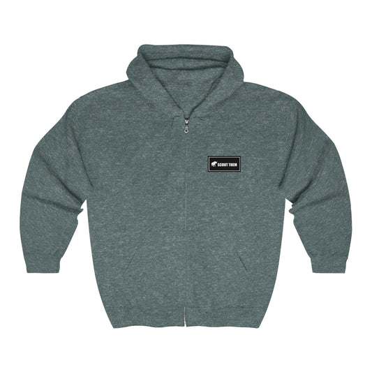 ScoutThem Shield Sm Front- Shield Lg Back- Unisex Heavy Blend™ Full Zip Hooded Sweatshirt (ALB-LV-22-530U)