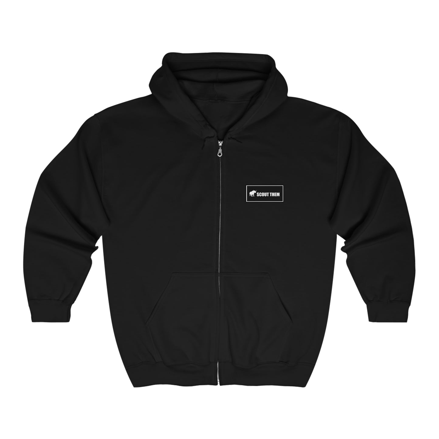 ScoutThem Shield Sm Front- Shield Lg Back- Unisex Heavy Blend™ Full Zip Hooded Sweatshirt (ALB-LV-22-530U)