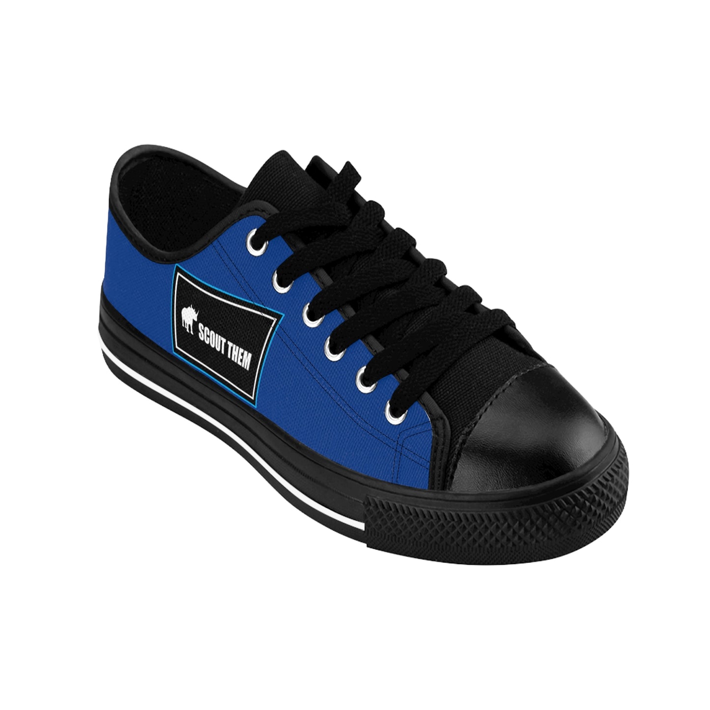 ScoutThem Shield blue border- Women's Sneakers- Dark Blue and Black (ST-FGS-42-205W)