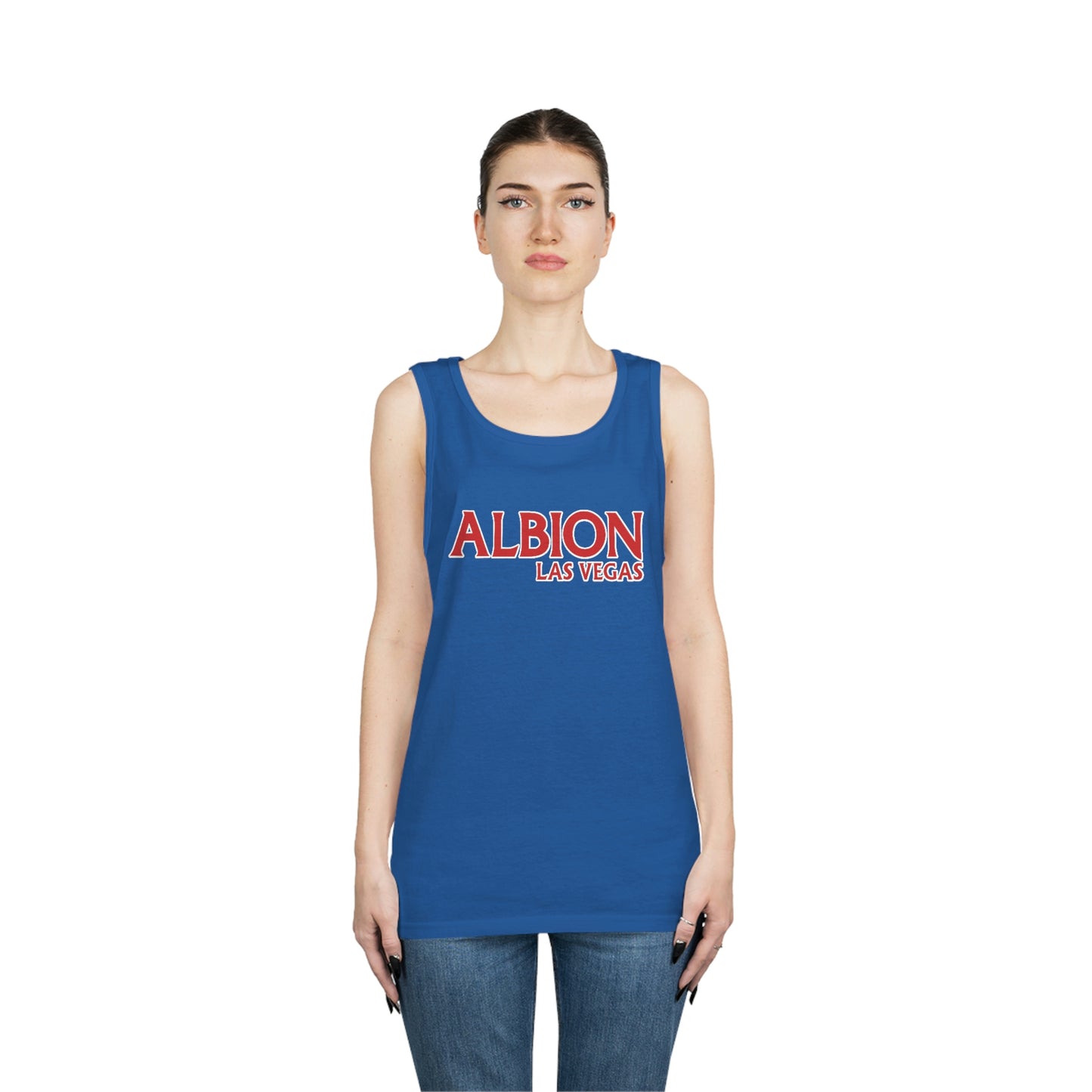 Albion LV Logo Lg- Unisex Heavy Cotton Tank Top (ALB-LV-21-315U)