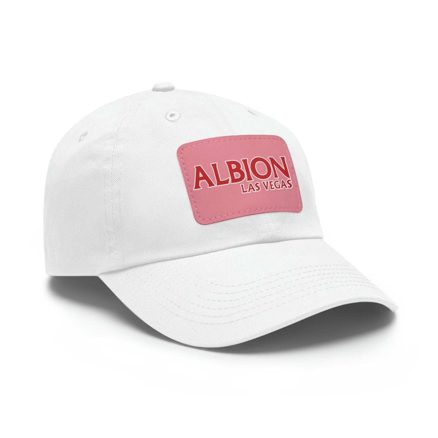 Albion LV Logo- Dad Hat with Leather Patch (ALB-LV-11-023U)