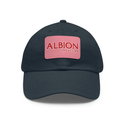 Albion LV Logo- Dad Hat with Leather Patch (ALB-LV-11-023U)