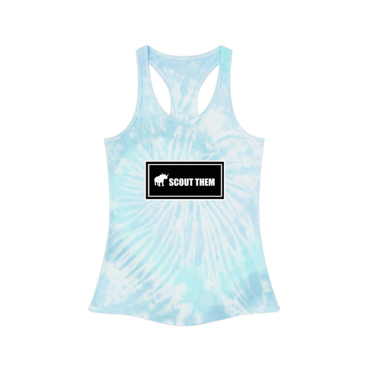 ScoutThem Shield Lg- Tie Dye Racerback Tank Top (ST-FGS-21-301W)