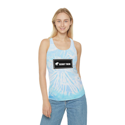 ScoutThem Shield Lg- Tie Dye Racerback Tank Top (ST-FGS-21-301W)