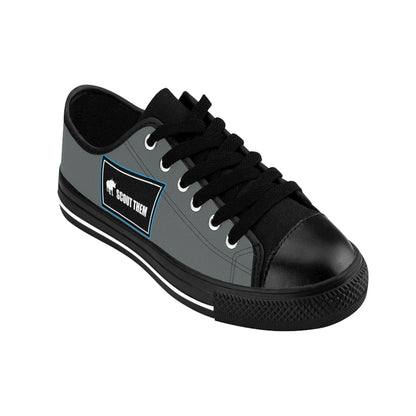 ScoutThem Shield blue border- Women's Sneakers- Dark Grey and Black (ST-FGS-42-220W)