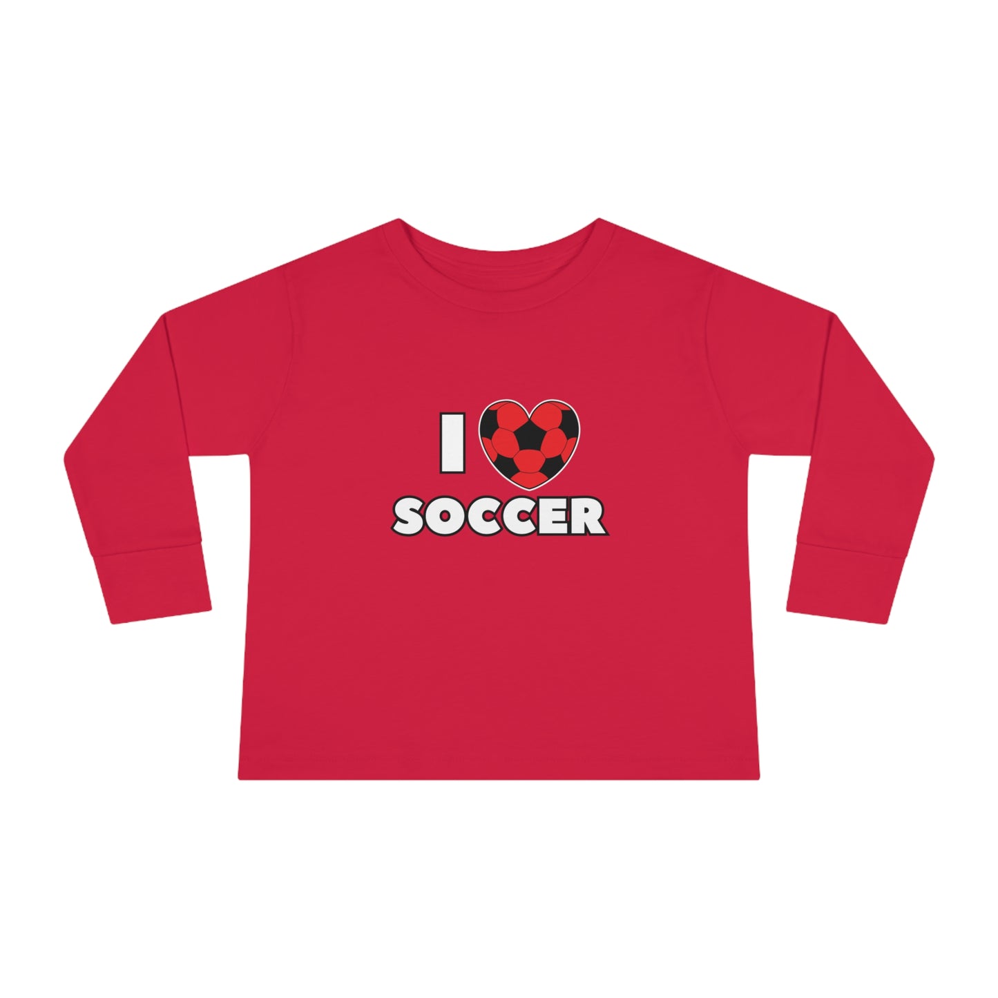 I Heart Soccer red Lg- Toddler Long Sleeve Tee (ST-NCP-24-850K)