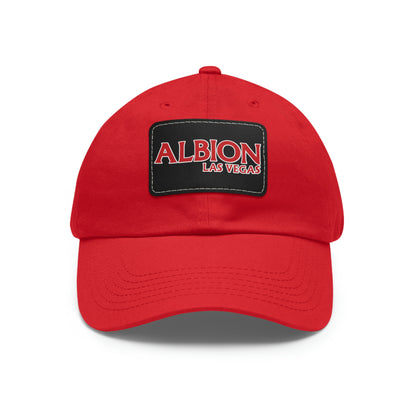 Albion LV Logo- Dad Hat with Leather Patch (ALB-LV-11-023U)