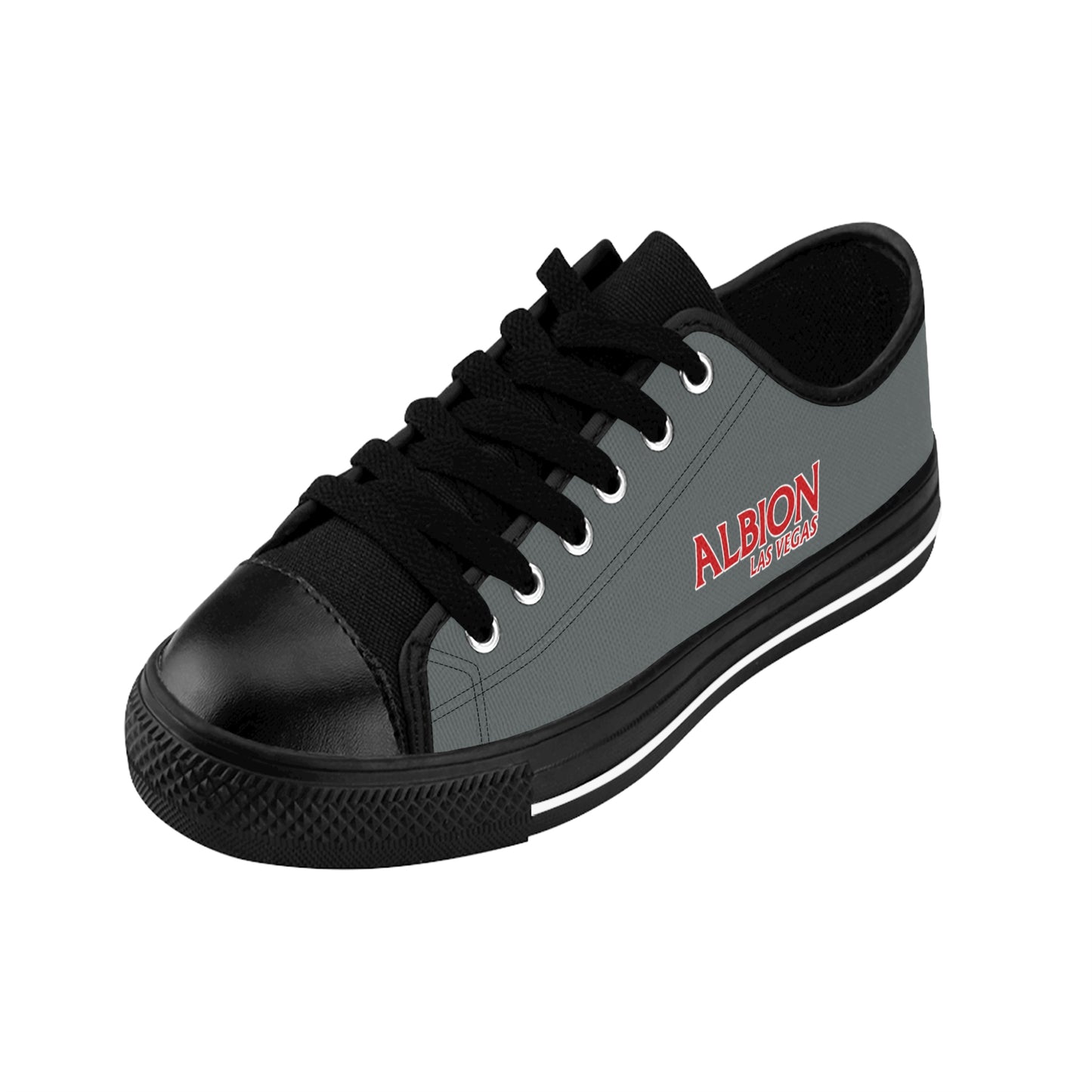 Albion LV Logo- Men's Sneakers- Dark Grey and Black (ALB-LV-42-138M)