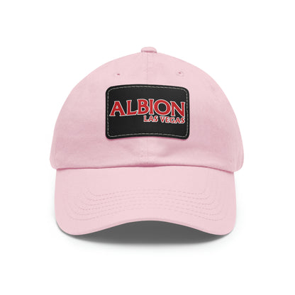 Albion LV Logo- Dad Hat with Leather Patch (ALB-LV-11-023U)