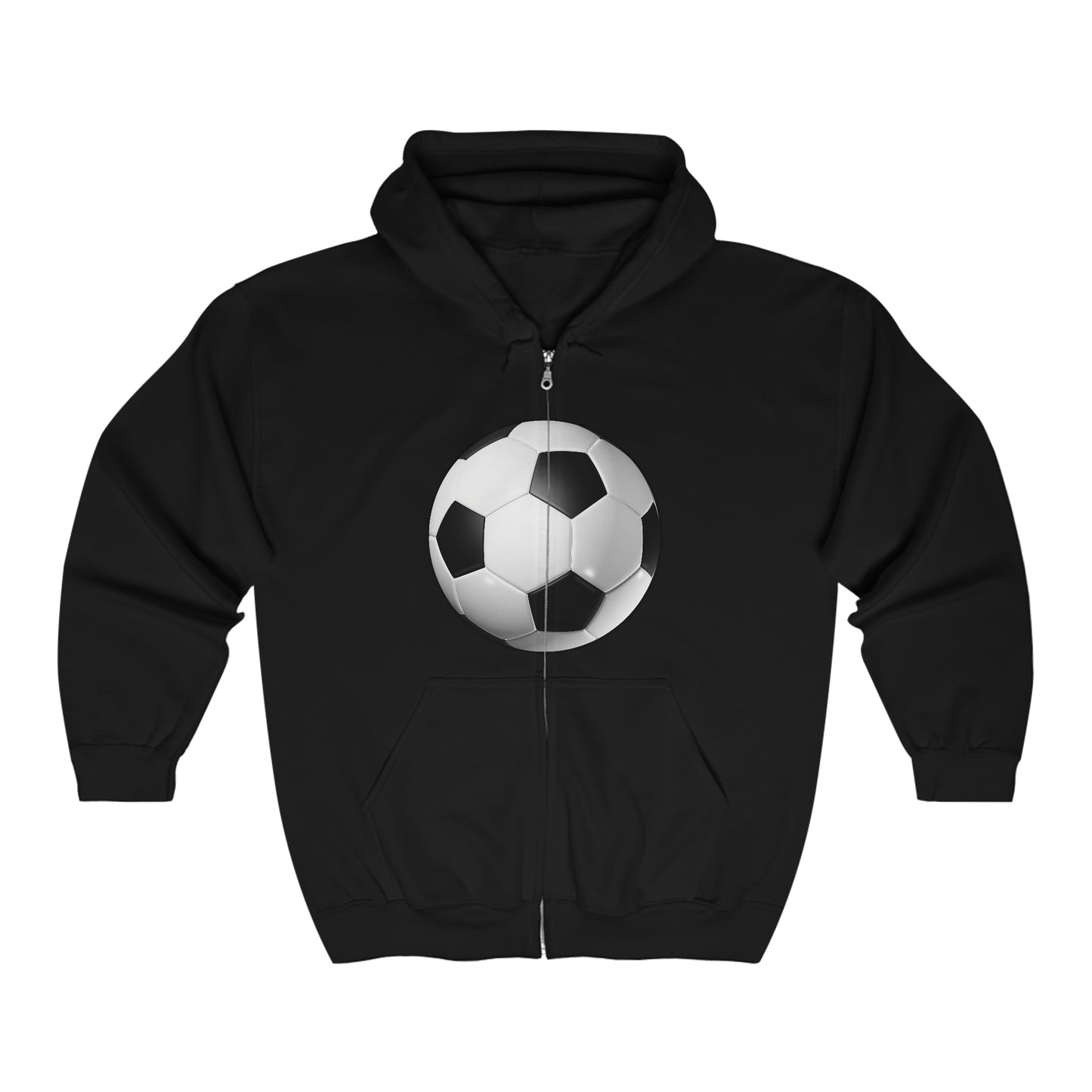 Soccer Ball Lg Front- Unisex Heavy Blend™ Full Zip Hooded Sweatshirt (ST-NCP-22-568U)