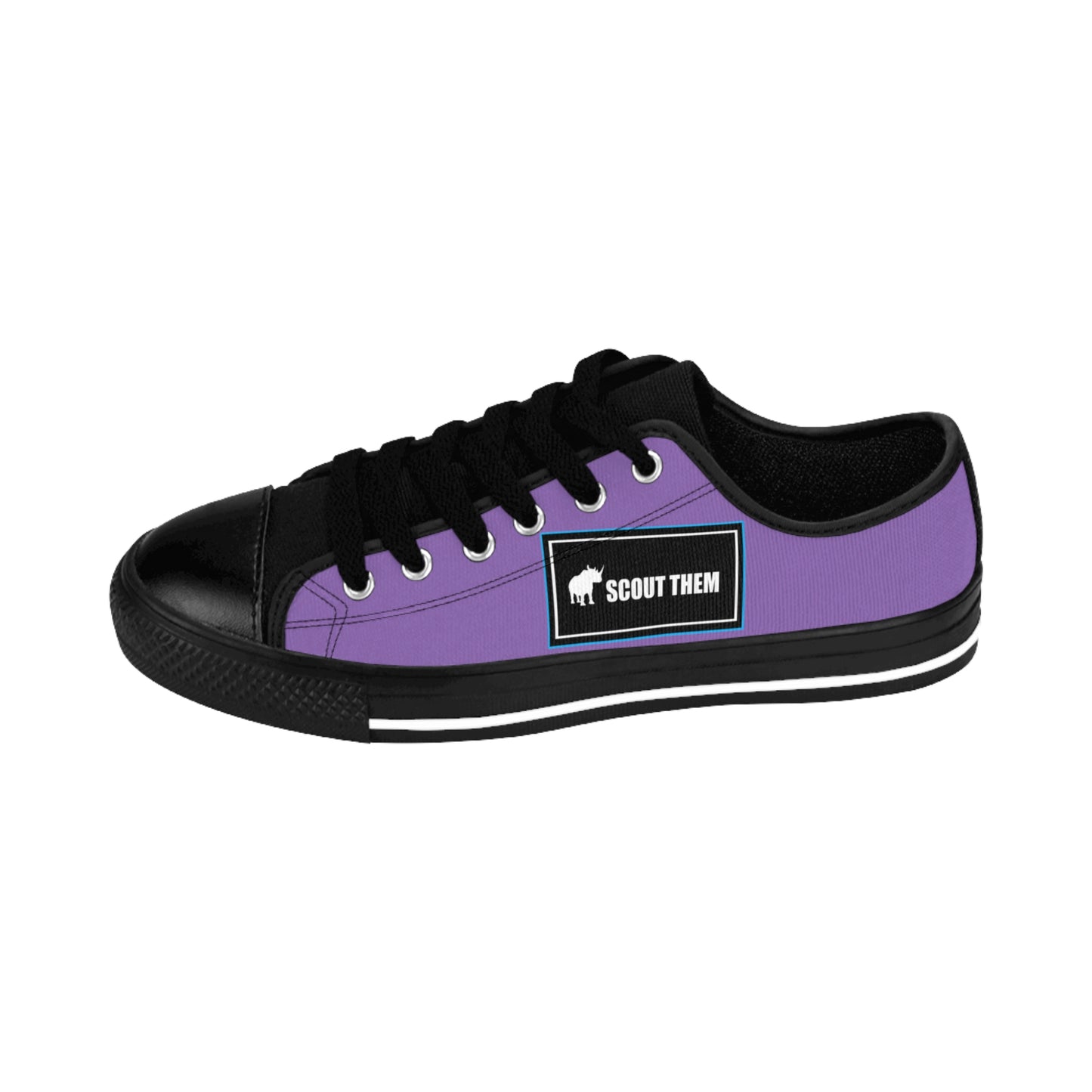 ScoutThem Shield blue border- Women's Sneakers- Light Purple and Black (ST-FGS-42-218W)