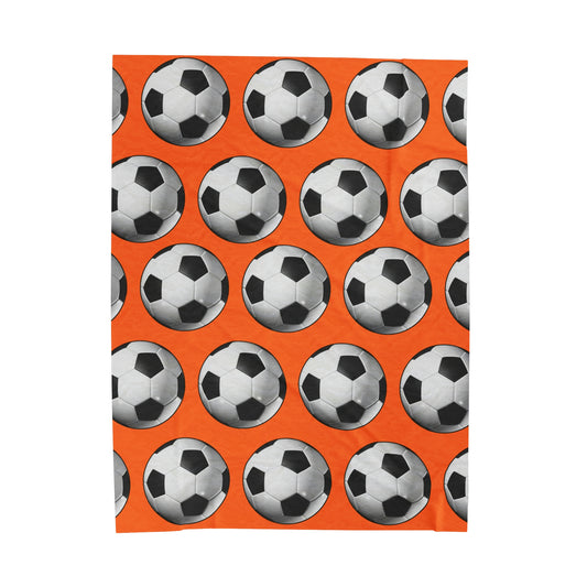 Soccer ball print- Velveteen Plush Blanket- CRUSTA (ST-NCP-61-133U)