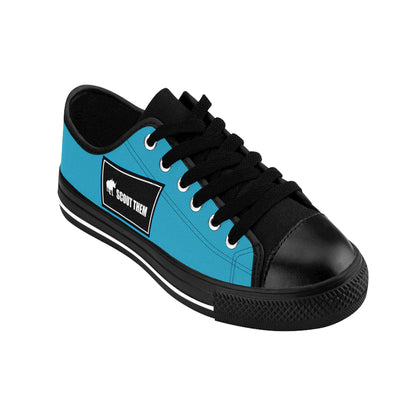 ScoutThem Shield blue border- Women's Sneakers- Turquoise and Black (ST-FGS-42-217W)