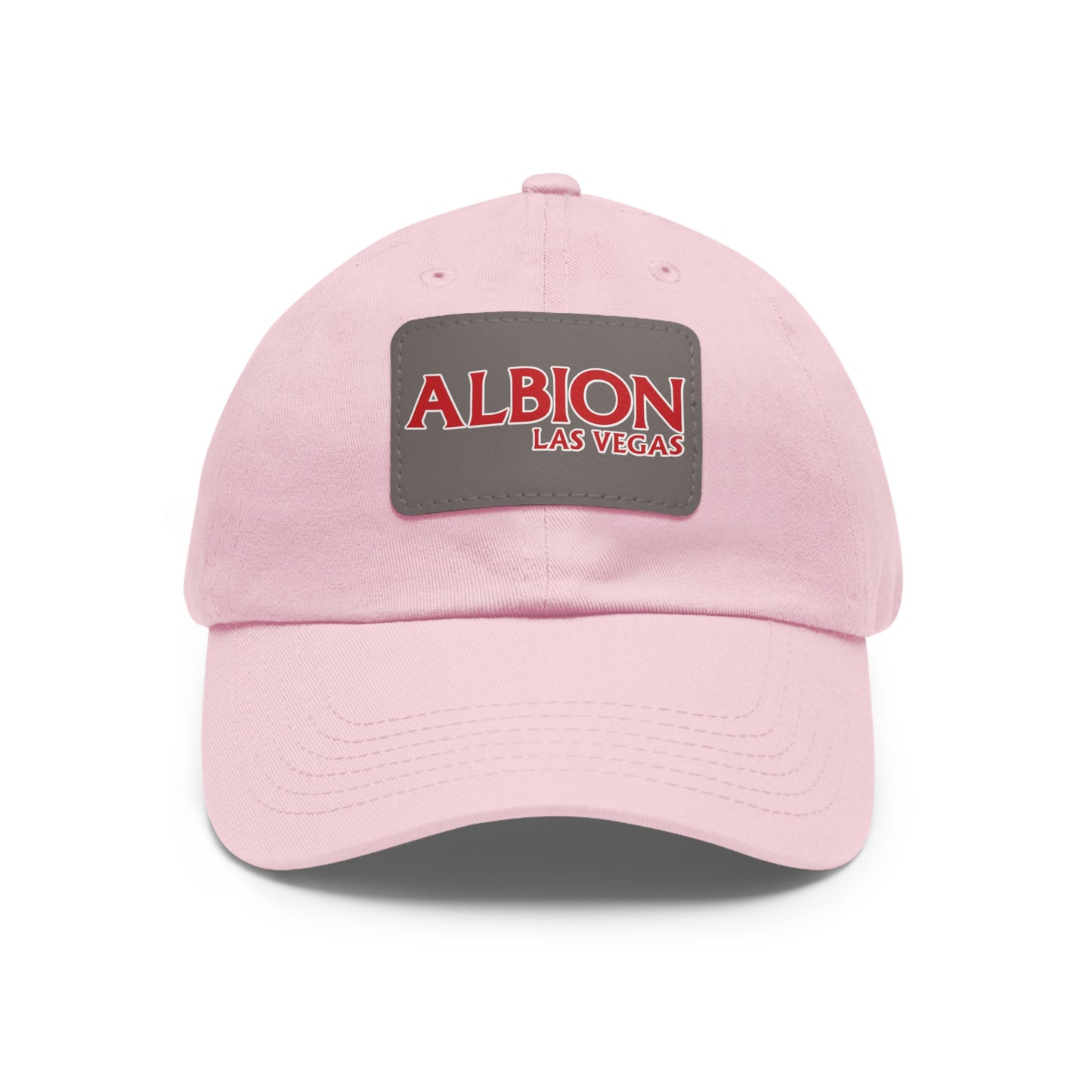 Albion LV Logo- Dad Hat with Leather Patch (ALB-LV-11-023U)