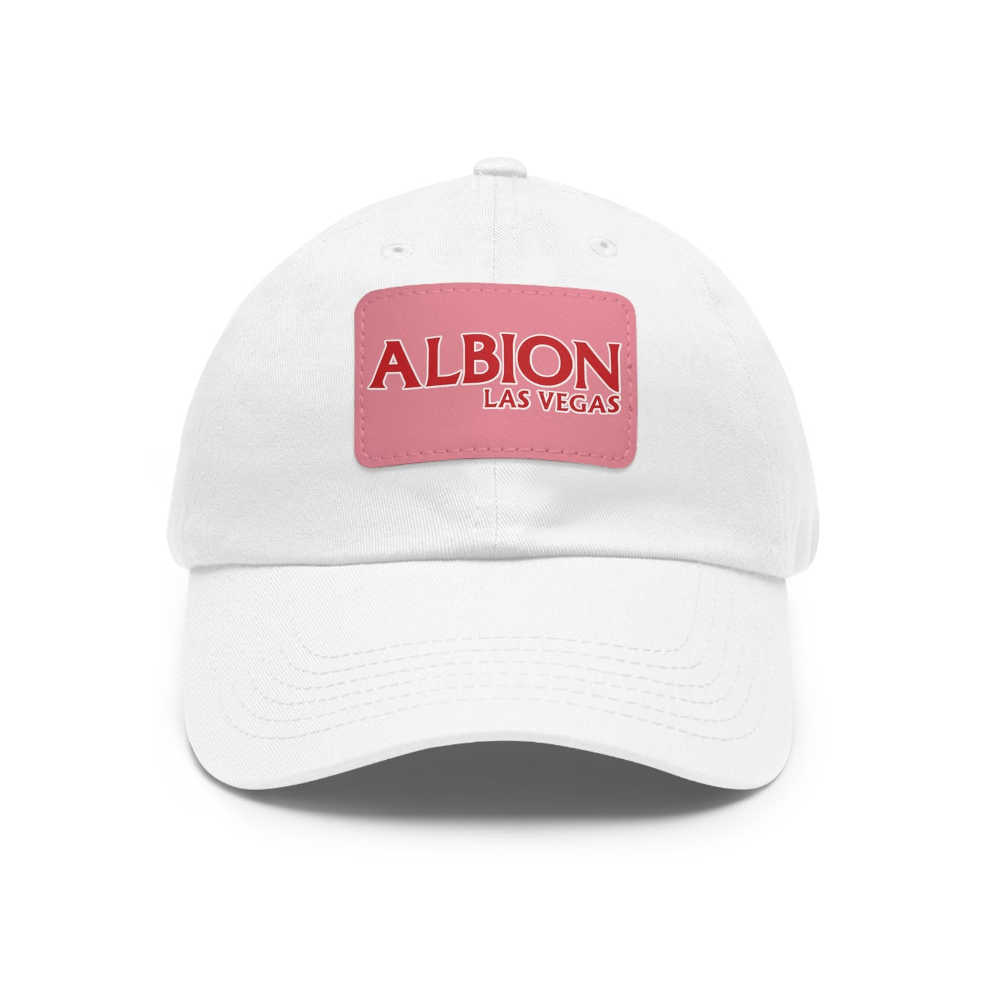 Albion LV Logo- Dad Hat with Leather Patch (ALB-LV-11-023U)