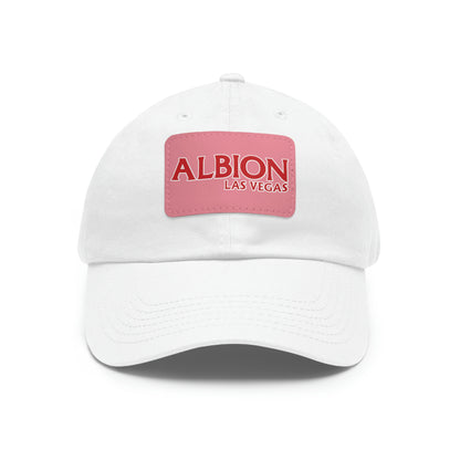 Albion LV Logo- Dad Hat with Leather Patch (ALB-LV-11-023U)