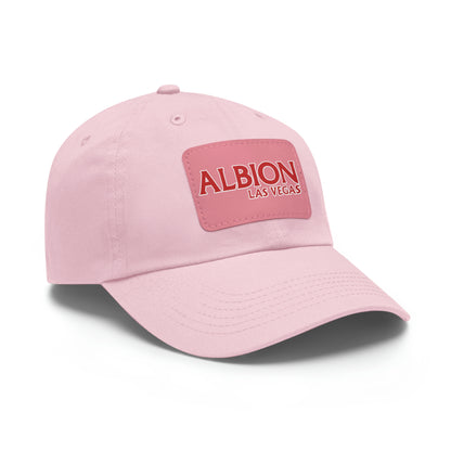 Albion LV Logo- Dad Hat with Leather Patch (ALB-LV-11-023U)