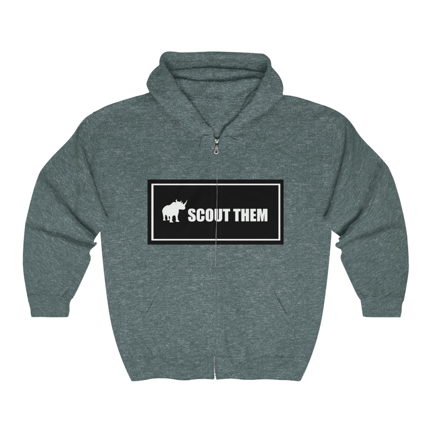 ScoutThem Shield Lg Front- Unisex Heavy Blend™ Full Zip Hooded Sweatshirt (ST-FGS-22-513U)