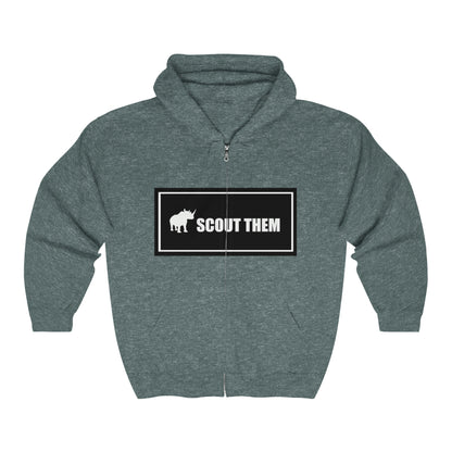 ScoutThem Shield Lg Front- Unisex Heavy Blend™ Full Zip Hooded Sweatshirt (ST-FGS-22-513U)