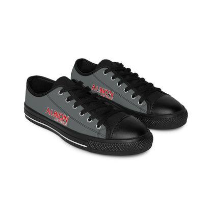 Albion LV Logo- Men's Sneakers- Dark Grey and Black (ALB-LV-42-138M)