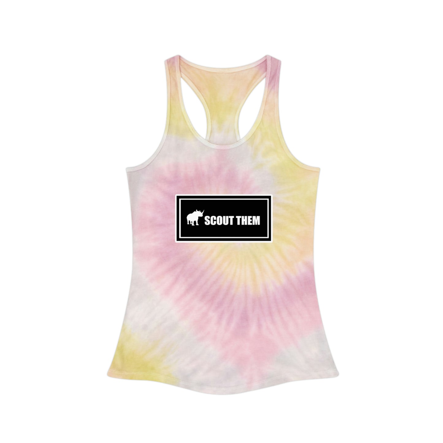 ScoutThem Shield Lg- Tie Dye Racerback Tank Top (ST-FGS-21-301W)