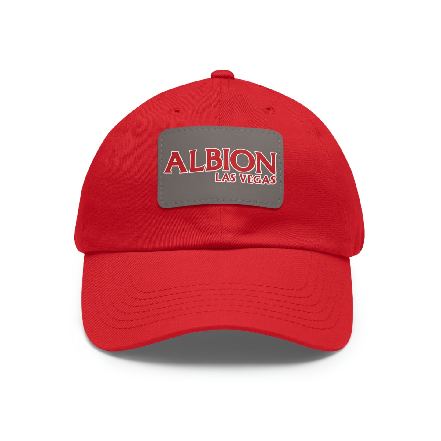 Albion LV Logo- Dad Hat with Leather Patch (ALB-LV-11-023U)