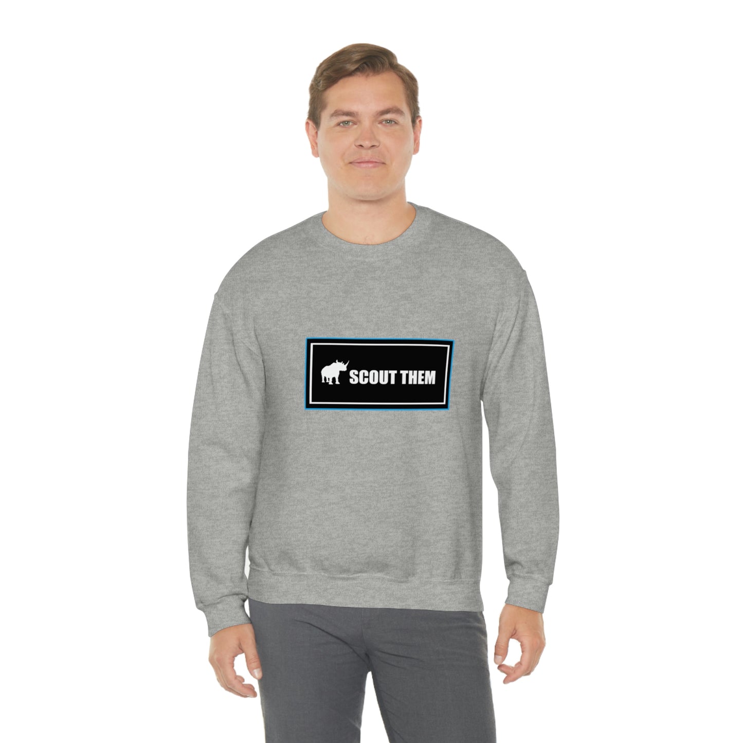 ScoutThem Shield Lg blue border- Unisex Heavy Blend™ Crewneck Sweatshirt (ST-FGS-22-414U)